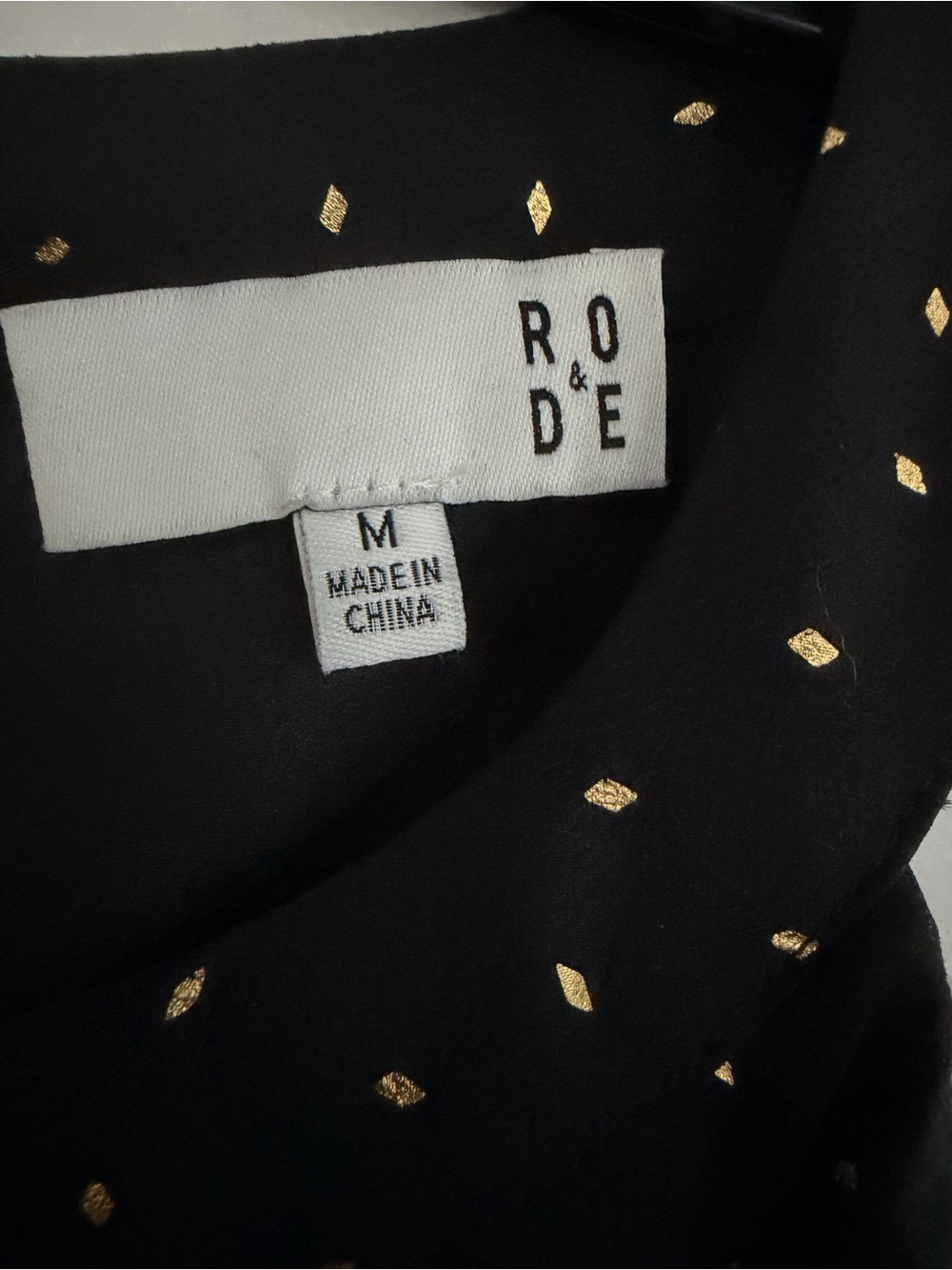 Ro & De Black Tiered Dress with Gold Accents midi sheer lined M - Picture 2 of 8